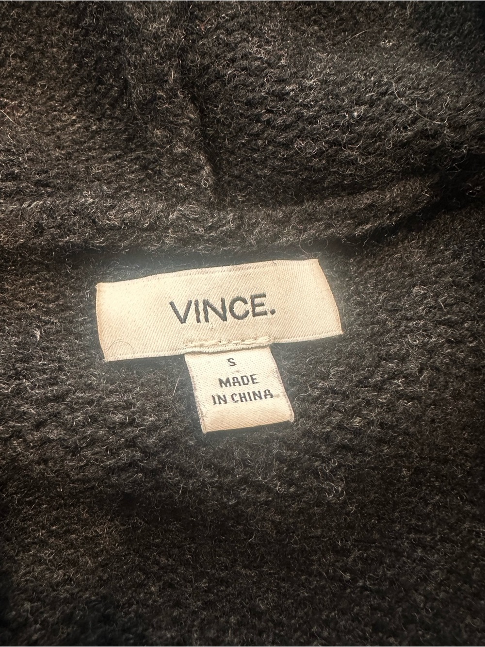 Vince Black Hooded Open-Front Cardigan - Picture 2 of 3